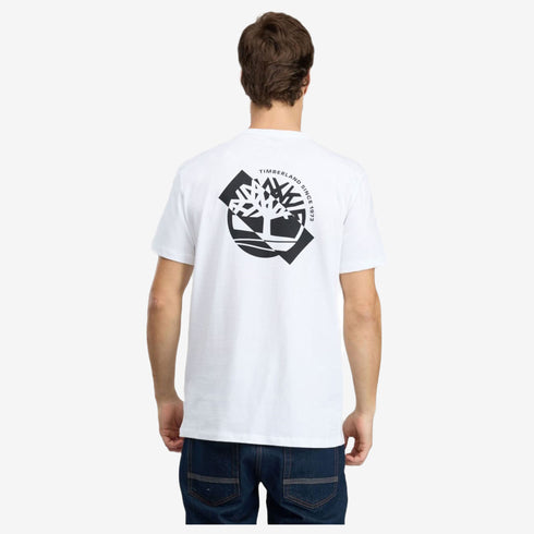 Timberland Mens Small Chest Logo Ss Tee in White