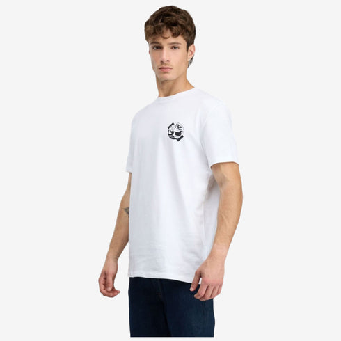 Timberland Mens Small Chest Logo Ss Tee in White