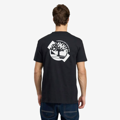 Timberland Mens Small Chest Logo Ss Tee in Black