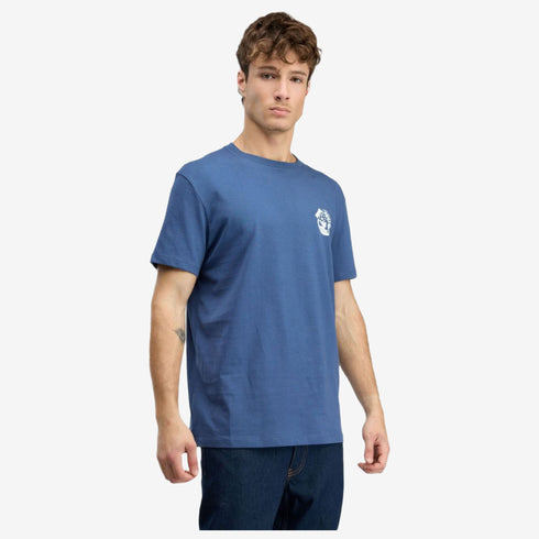 Timberland Mens Small Chest Logo Ss Tee in Blue