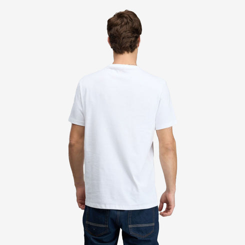 Timberland Mens Rugged Logo Chest Ss Tee in White