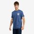 Timberland Mens Rugged Logo Texture Ss Tee in Blue