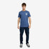 Timberland Mens Rugged Logo Texture Ss Tee in Blue