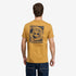 Timberland Mens Rugged Logo Texture Ss Tee in Brown