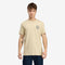 Timberland Mens Rugged Logo Texture Ss Tee in Beige