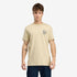 Timberland Mens Rugged Logo Texture Ss Tee in Beige