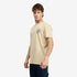 Timberland Mens Rugged Logo Texture Ss Tee in Beige