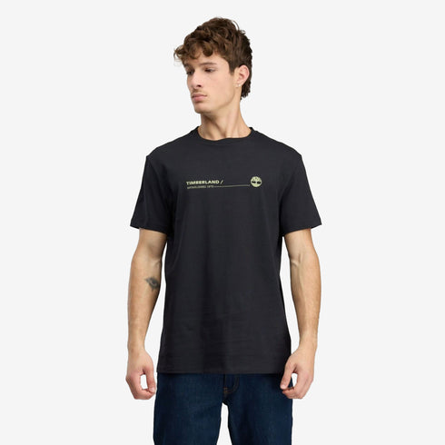 Timberland Mens Ocean Back Graphic Ss Tee in Black