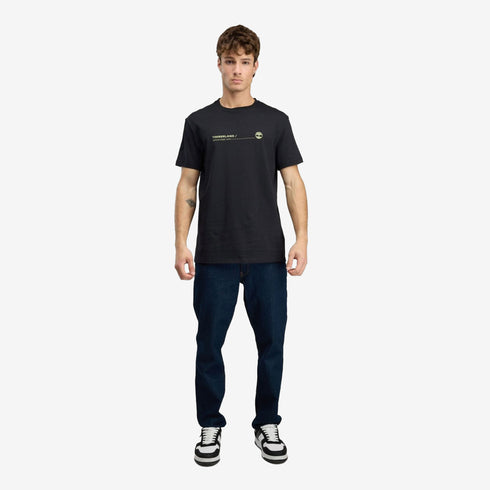 Timberland Mens Ocean Back Graphic Ss Tee in Black