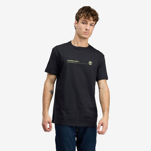 Timberland Mens Ocean Back Graphic Ss Tee in Black