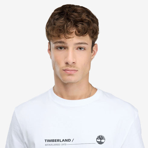 Timberland Mens Ocean Back Graphic Ss Tee in White