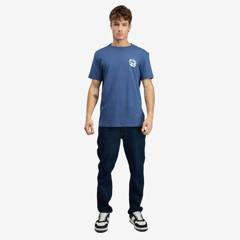 Timberland Mens Ocean Back Graphic Ss Tee in Blue
