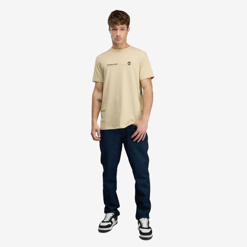 Timberland Mens Ocean Back Graphic Ss Tee in Beige