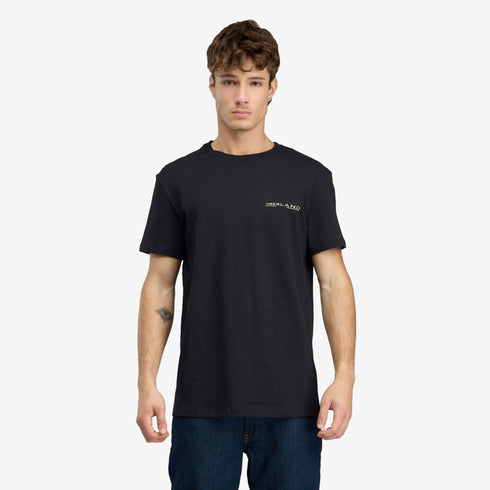 Timberland Mens Y2K Lock Up Back Logo Ss Tee in Black