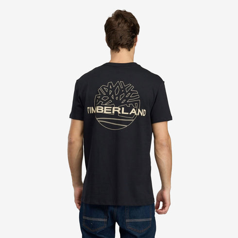 Timberland Mens Y2K Lock Up Back Logo Ss Tee in Black