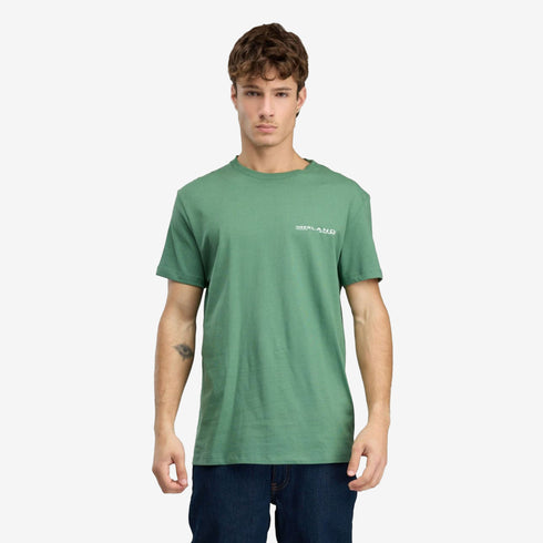 Timberland Mens Y2K Lock Up Back Logo Ss Tee in Green