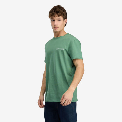 Timberland Mens Y2K Lock Up Back Logo Ss Tee in Green