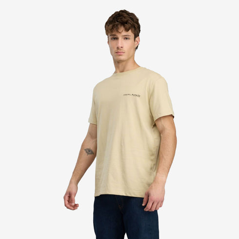 Timberland Mens Y2K Lock Up Back Logo Ss Tee in Beige