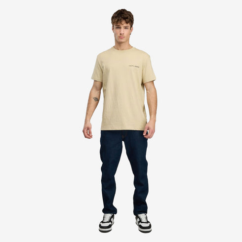 Timberland Mens Y2K Lock Up Back Logo Ss Tee in Beige
