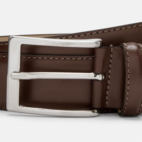 Timberland Mens Birch Point Adjustable Leather Belt in Brown
