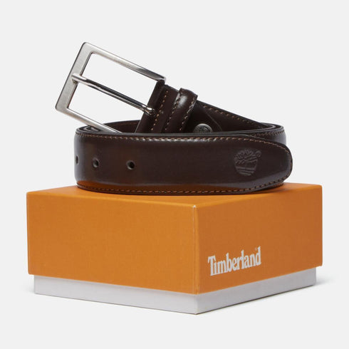 Timberland Mens Birch Point Adjustable Leather Belt in Brown