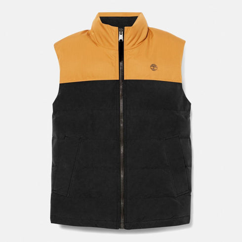 Timberland Mens Durable Water Repellent Puffer Vest in Medium Brown