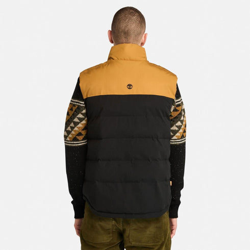 Timberland Mens Durable Water Repellent Puffer Vest in Medium Brown