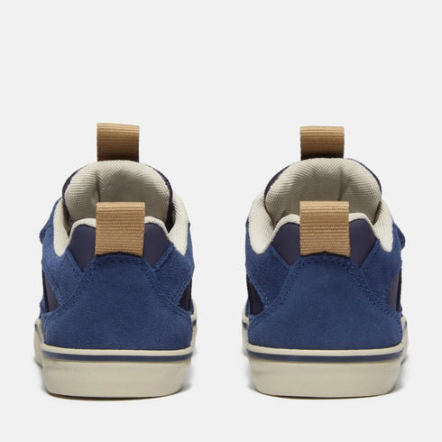 Timberland Junior Low Hook & Loop Sneaker in Dark Blue
