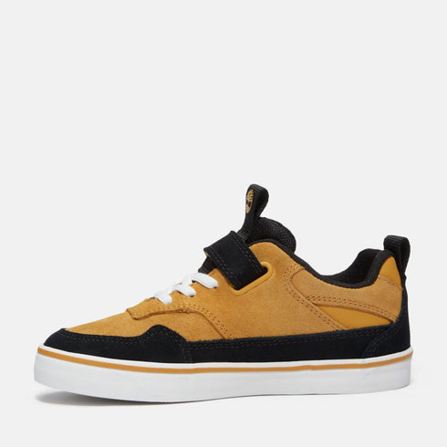 Timberland Junior Low Hook & Loop Sneaker in Wheat