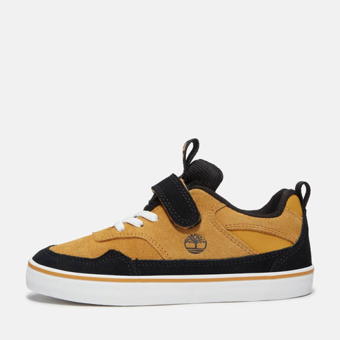 Timberland Junior Low Hook & Loop Sneaker in Wheat