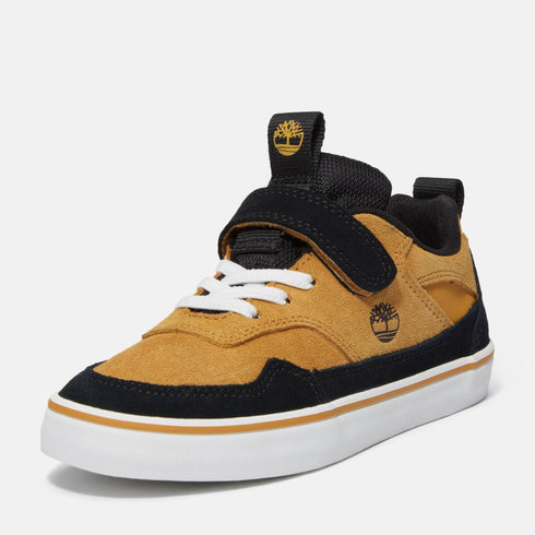 Timberland Junior Low Hook & Loop Sneaker in Wheat