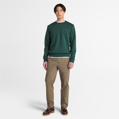 Men's Chest Logo Brushback Crew Neck