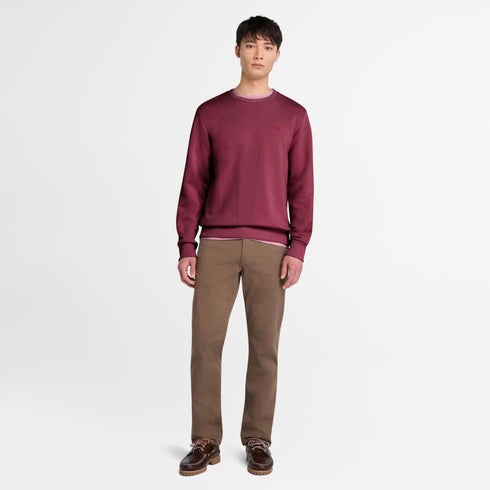 Men's Chest Logo Brushback Crew Neck
