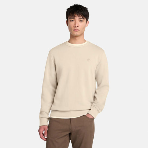Men's Chest Logo Brushback Crew Neck