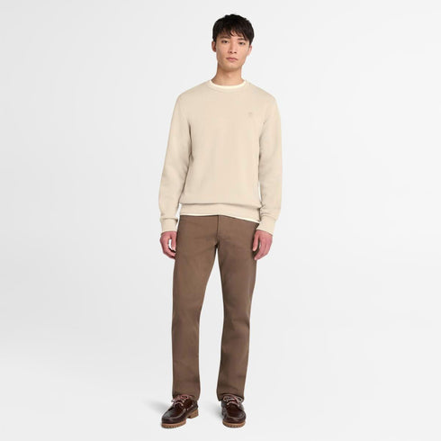 Men's Chest Logo Brushback Crew Neck