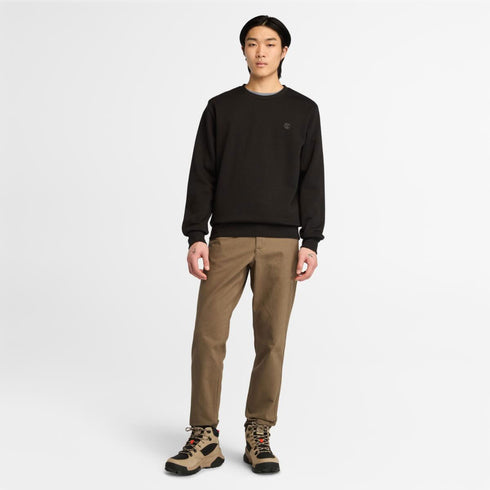 Men's Chest Logo Brushback Crew Neck