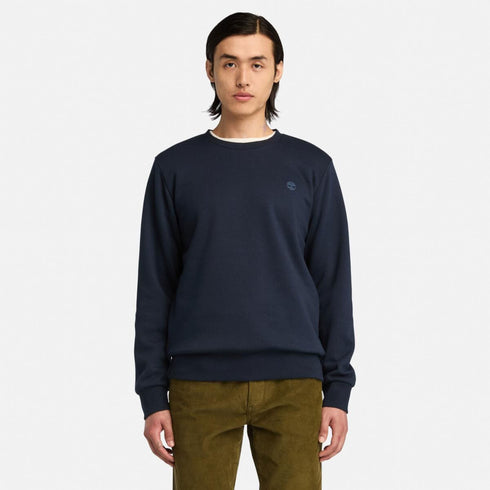 Men's Chest Logo Brushback Crew Neck