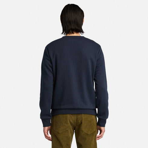 Men's Chest Logo Brushback Crew Neck