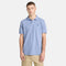 Timberland Mens Oyster River Chest Logo Ss Polo (Reg) in Blue