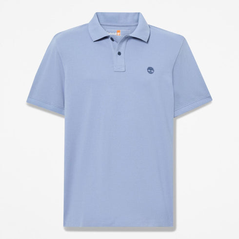 Timberland Mens Oyster River Chest Logo Ss Polo (Reg) in Blue