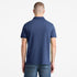 Timberland Mens Oyster River Chest Logo Ss Polo (Slim) in Blue