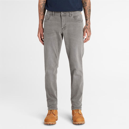 Timberland Mens Tfo Stretch Black Denim Pants - Jeans in Carbon Grey