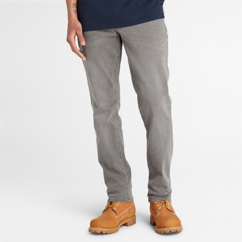 Timberland Mens Tfo Stretch Black Denim Pants - Jeans in Carbon Grey