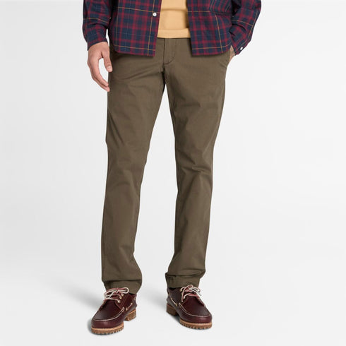 Timberland Mens Twill Chino Pant (Slim) in Dark Green