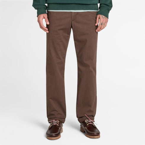 Timberland Mens Twill Chino Pant (Straight) in Dark Brown