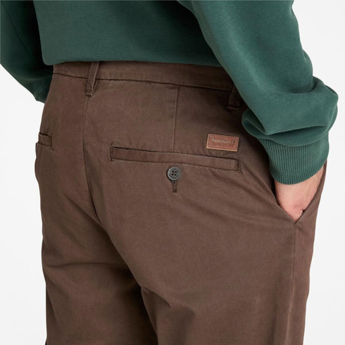 Timberland Mens Twill Chino Pant (Straight) in Dark Brown
