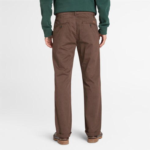 Timberland Mens Twill Chino Pant (Straight) in Dark Brown