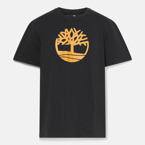 Timberland Mens Kennebec River Tree Logo Short - T-Shirt in Black