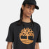 Timberland Mens Kennebec River Tree Logo Short - T-Shirt in Black
