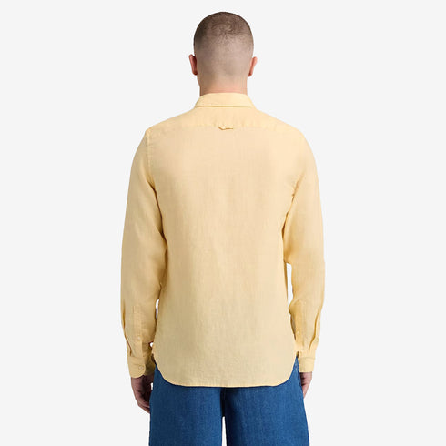 Timberland Mens Mill Brook Linen Shirt in Yellow